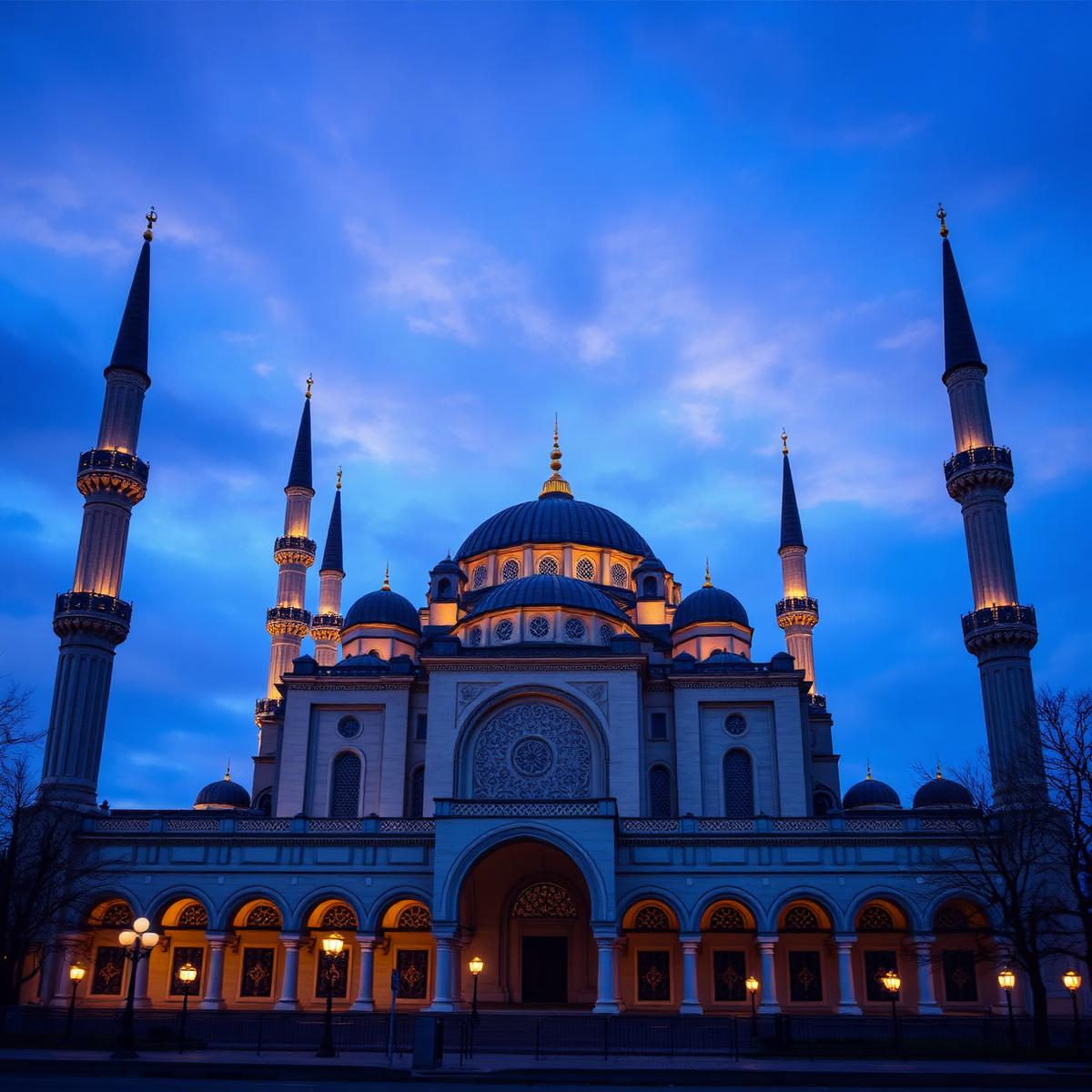 Blue Mosque at dusk
