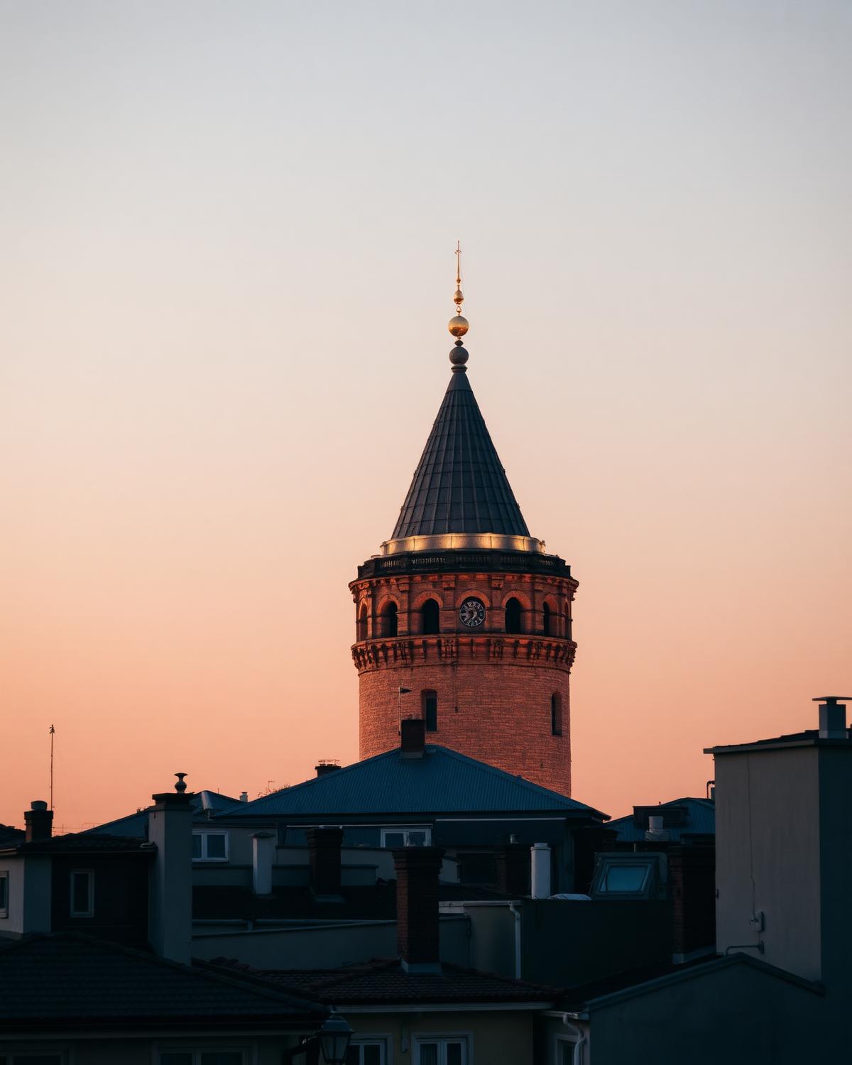 Galata Tower at sunset